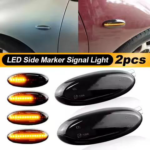 Dynamic LED Turn Signal Side Marker Blinker Light For Mazda Ranger B2500 323 Etude P5 4-Door Sedan 3