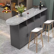 ZYUNF High Bar Table Kitchen Rock Slab Island Table Entryway Cabinet Dining Room Sideboard Cabinet D