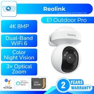 Reolink E1 Outdoor Pro 8MP/4K PTZ WiFi Camera with Spotlight, Color Night Vision, 3X Optical Zoom, A
