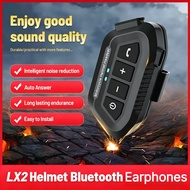 LX2 Motorcycle Helmet Wireless Headset 1200mAh Bluetooth Helmet Headset Voice Assistant  Moto Earpho