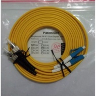 LC-ST Duplex SM 9/125um Fiber Optic Patchcord Cable 1 meter
