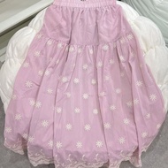 [DC - 2988] Navy Pink Floral Skirt