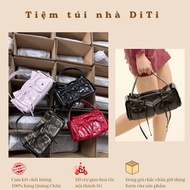 Y2K Style Women's Pleated Bow Shoulder Bag