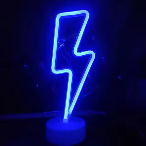 Lightning LED neon light, USB or battery powered boy/girl gift cool game light, bedroom wedding part