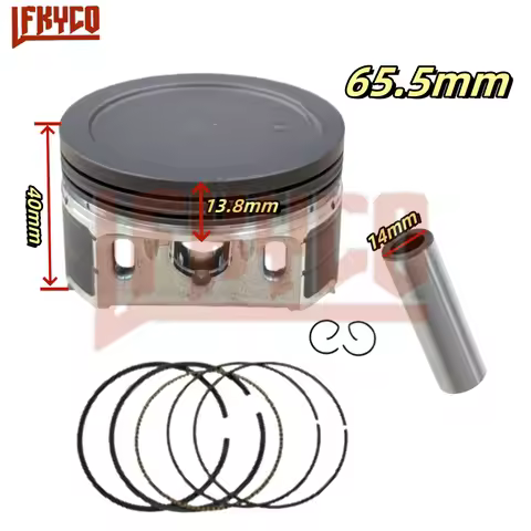 Motorcycle Piston Ring Kits 65.5mm for TY250 KPS200 KPR200 KPT200 Lifan LF200-10P 200-10R 14mm Pin 4