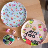 [Crayon Shin-Chan] Japan Imported Shin-Chan Dinner Plate Food Utensils Outdoor Tableware Children's 