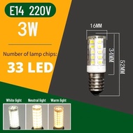 【 E14 E12】หลอดไฟขนาดเล็ก AC 220V 3W/5W/7W/9W หลอดไฟเครื่องดูดควันช่วงหลอดไฟ Led หลอดไฟตู้เย็นดวงไฟขน
