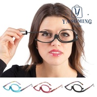 YANGYANG Folding Eyeglasses, +1.50~+4.0 Diopter Colourful Frame Rotating Makeup Reading Glasses, Por