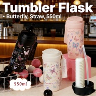 Tumbler Tumbler Straw Tumbler Flask Thermos Kawaii Sejuk Butterfly Tumbler Tumbler Coffee Cup Cute W