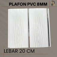 Plafon PVC Putih nat Silver Motif kayu (SP 57)