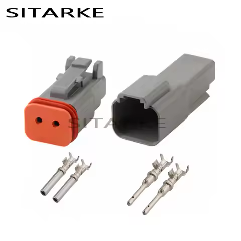 1 Set 2 Pin DT04-2P DT06-2S Deutsch Waterproof Male Female Electrical Connector Car DT Plug With Ter