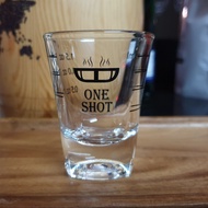 Delicio One shot Glass Black Scale With A Measuring Up To 40 ml And 1.5 Oz.