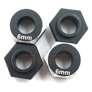 SAMIX TRX4-6063-6BK Aluminum 6mm Hex Adaptor 4 pcs Black For Traxxas TRX-4 # 6063