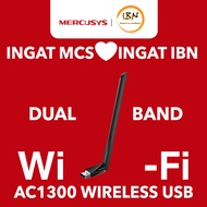 Mercusys MA30H AC1300 / MU6H AC650 High Gain Antenna Dual Band Wireless WiFi USB Adapter 2.4GHz + 5G