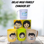 Family Mug Set Family Drinking Glasses contains 4 Family Plastic Cups