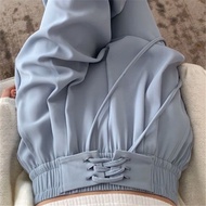seluar sukan perempuan loose pants Kaunter pelepasan dan kebocoran menarik balik seluar mm300jin lem