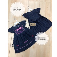 Gown denim budak girl