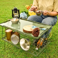 戶外摺疊燒烤網格桌組