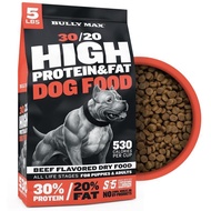 Bully Max 30/20 High Protein Beef Dog Food (5 lbs.) — 30% Protein, 20% Fat, 300% More Protein Than F