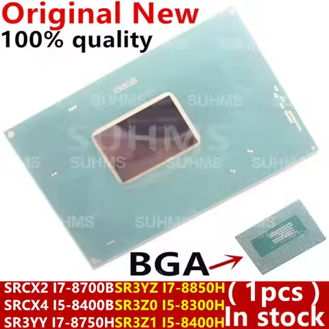 100% New SRCX2 I7-8700B SRCX4 I5-8400B SR3YY I7-8750H SR3YZ I7-8850H SR3Z0 I5-8300H SR3Z1 I5-8400H B