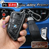 [Mr.Key] Metal Crocodile Pattern Key Case for BMW 3 5 Series E90 E92 F30 E60 F10 X3 X5 E70 Z4 Remote