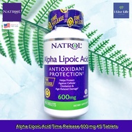 (Natrol®) Alpha Lipoic Acid Time Release 600 mg 45 Tablets กรดอัลฟาไลโปอิก #สาร ALA