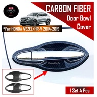 🔥SG SELLER🔥 Honda VEZEL / HR-V HRV 2014-2020 Front Door Handle Bowl Cover OUTER Trim Protector Carbon Fiber Accessories
