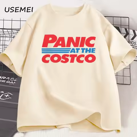 Panic At The Costco Graphic T-shirts Costco Lovers Tee men fashion Oversized cotton t shirt Streetwe