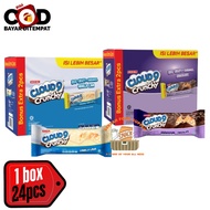 ( BLESSING ) CLOUD 9 Crunchy Wafer Bar Chocolate Vanilla Crispy 336 gr 1 box 24 pcs Jack & Jill Waff