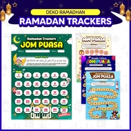 PUASA RAMADAN TRACKER - Ramadhan Checklist / Board / Fasting / Planner
