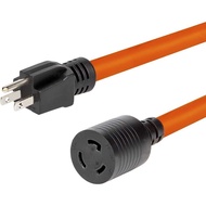 1FT 12-AWG Nema 5-15P to L5-20R Adapter,15-Amp 125V Household Plug to 20A 125V L5-20R Locking Indust