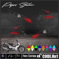 Transparent Striping Sticker Shogun 125 SP medusa 666 Hn01