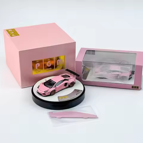 PGM 1:64 LP700-4 Pink die-cast alloy full-open car model collection gift