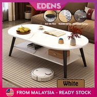 EDENS 2 Layer Wooden Coffee Table Rounded Corner Home Living Room Small Tea Side Table - Fulfilled b