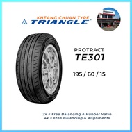 Triangle Protract TE301 | 195/60/15 Tayar Baru (Pasang Sekali)  | New Tyre Tire (With Installation)