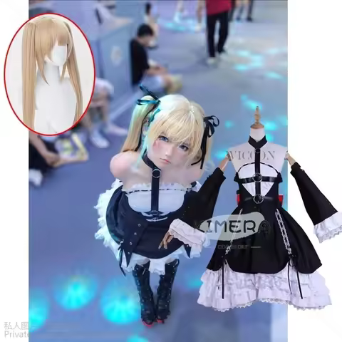 Anime Game Dead Or Alive Costume Lolita Marie Rose Cosplay Lovely Dress Uniform Halloween Party Outf