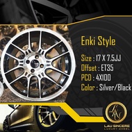 Enki Style 17 X 7.5JJ 4X100 Silver/ Black