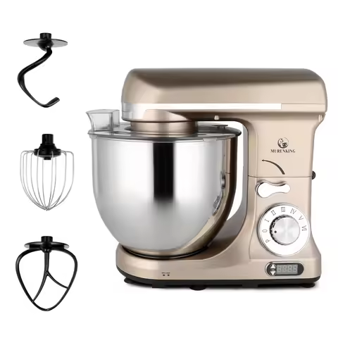 Stand Mixer 6QT Electric Food Mixer 6Speeds Kitchen Mixer for Daily Use with Egg Whisk Dough Hook Fl