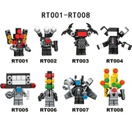lego skibidi toilet lego robot Manusia tandas, manusia pemantau, super titan pemantau, manusia pembe