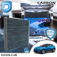 กรองแอร์ Toyota โตโยต้า Chr คาร์บอน เกรดพรีเมี่ยม (D Protect Filter Carbon Series) By D Filter (ไส้กรองแอร์รถยนต์)