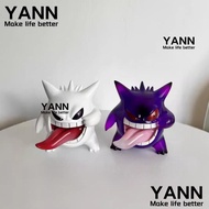 YANN  Gengar Figure, 9cm PVC Gengar Action Figure, High Quality Transparent Sticking Tongue Out Geng