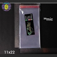Plastik OPP Seal/Lem 11 x 22 cm ³⁰mic
