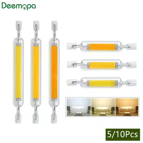 5/10Pcs Bright LED R7s COB Glass Tube AC 110V 220V 5W 10W 20W 78mm 118mm Corn Light Bulb J78 J118 Ho