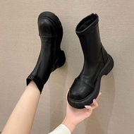 LYSBAG ✨（ส่งจากไทย）✨Boots รองเท้ายาสูบของผู้หญิงรองเท้าบู๊ตรองเท้าบูทหนังรองเท้าบูทเขย่ารองเท้าบูทผู้หญิงรองเท้าบูทผู้หญิง