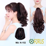Tóc giả ngoạm lửng xoăn 40cm N152 ❤️FREESHIP❤️ quặm tóc giả nữ tóc giả nữ ngoạm xoăn lửng kẹp ngoạm