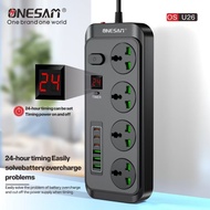 [ OS ] ONESAM OS-U26 Timer Power Socket /18W Quick Charging / 3 USB + 3 PD+ 4 Socket / 1-24 Hour Tim