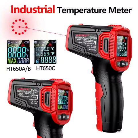 HT650 Infrared Thermometer LCD Digital Weather Station Hygrometer Non-Contact Pyrometer Imager Hygro