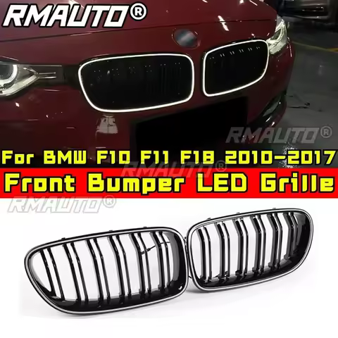 For F10 LED Grill Car Front Bumper Grille Body Kit Front Bumper LED Grill For BMW 5 Series F10 F11 F