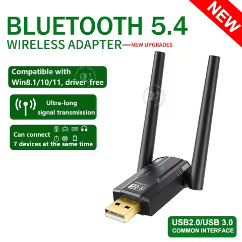 150M USB Bluetooth 5.4 Adapter for PC Wireless Mouse Keyboard Music Headset Bluetooth Transmitter Dr