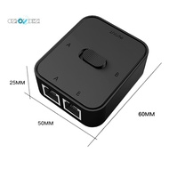 2 Port Gigabit Network Switch RJ45 Switch Network Splitter Cable Extender 2 Way External Network Swi
